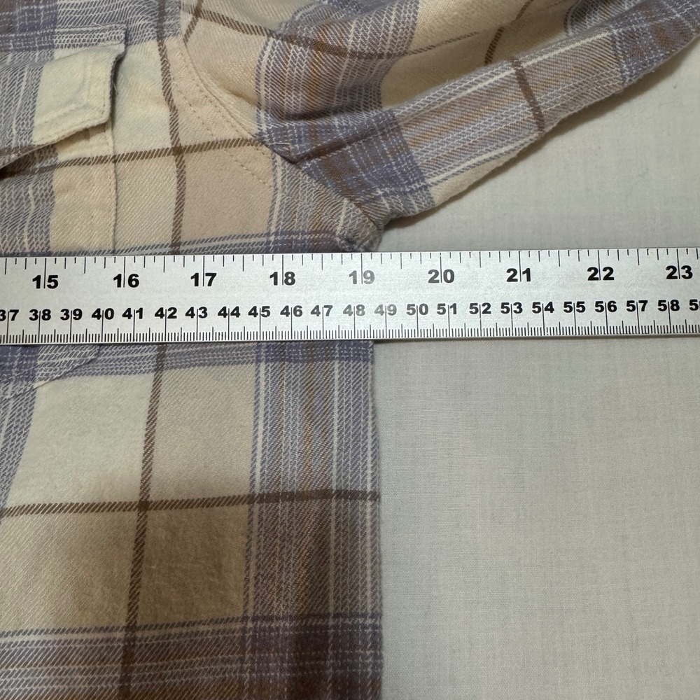 Tilley Plaid Flannel Shirt Women Small Button‎ Up Long Sleeve Organic Cotton - Picture 10 of 13